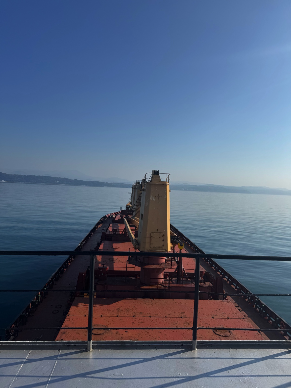 Commercial vessel working deck